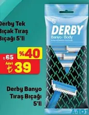 DERBY BANYO TIRAŞ BIÇAĞI 5'Lİ